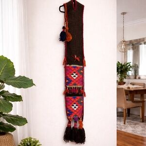 Handcrafted South American wall hanging rug
